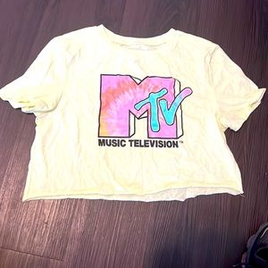 MTV graphic tee crop top